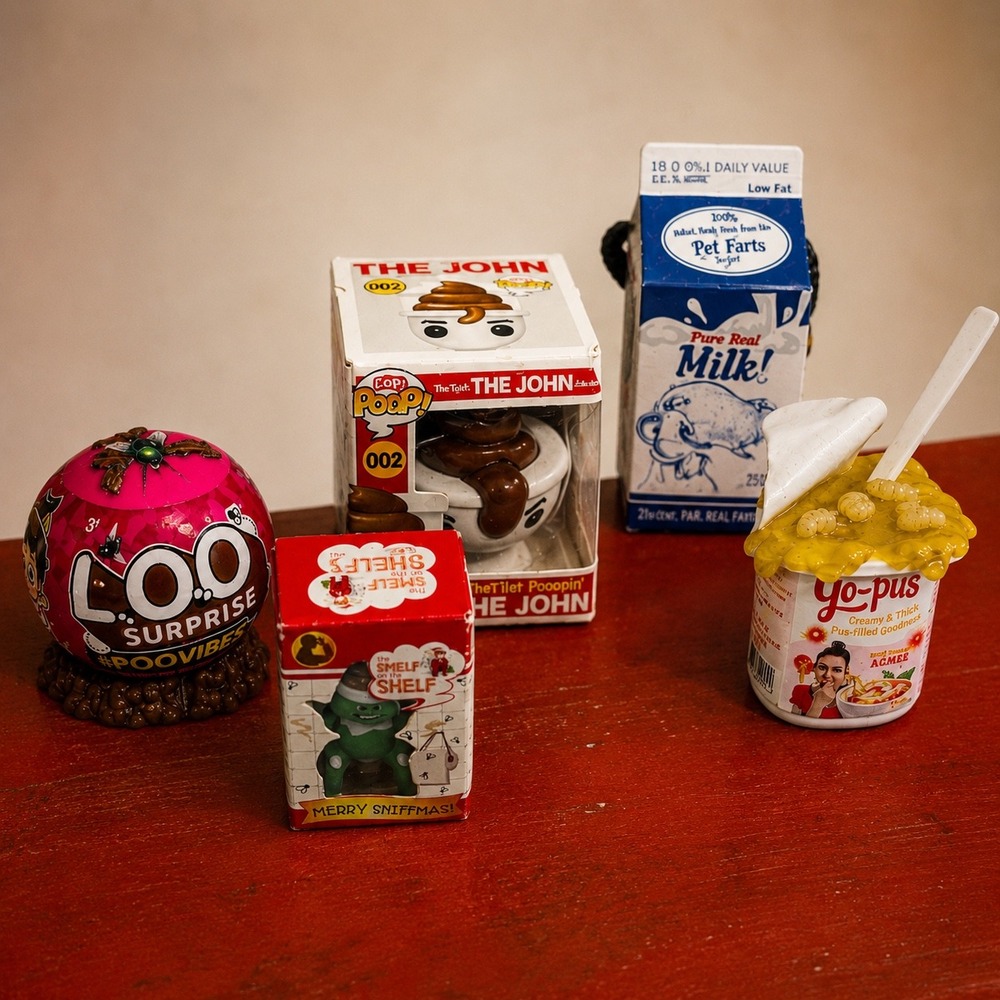 Fart Ninjas Loo Surprise Miniature Parody Toys Lot The John Smelf Yo-Pus Gag